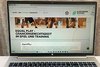 Ein Laptop ist an. Auf dem Bildschirm ist das Factsheet Equal Play zu sehen.
