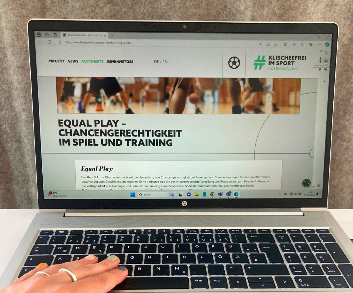 Das Factsheet Equal Play ist geöffnet. 