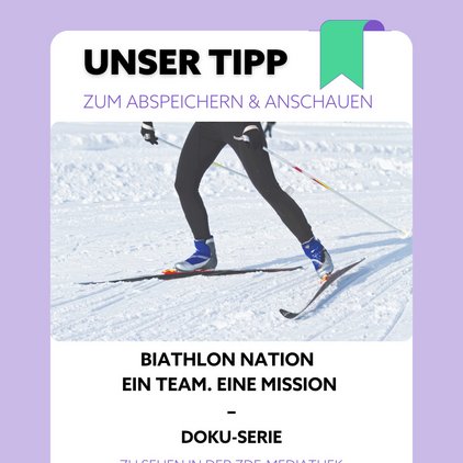 „#Biathlon Nation – Ein Team. Eine Mission.“ 🎿💪

Wir haben einen neuen #nostereotypes-Tipp für euch! Die fünfteilige...
