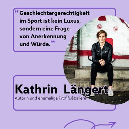 "Geschlechtergerechtigkeit im Sport ist kein Luxus, sondern eine Frage von Anerkennung und Würde", so die ehemalige...