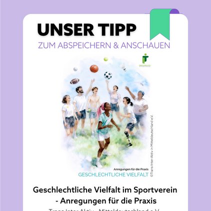 Ein neuer #nostereotypes-Tipp für alle, die im Sportverein etwas bewegen wollen! 💡
Sport steht für Toleranz, Fairness... Ein neuer #nostereotypes-Tipp für alle, die im Sportverein etwas bewegen wollen! 💡
Sport steht für Toleranz, Fairness...